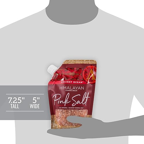 Miniatura 5 de SaltWorks Ancient Ocean sal rosa del Himalaya, fina, bolsa artesanal con surtidor de vertido 16 onzas