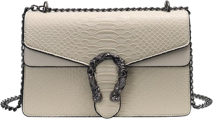Chain Crossbody Bags for Women Trendy Satchel Handbags, Cute Vegan Purses and Handbags Shoulder Bag