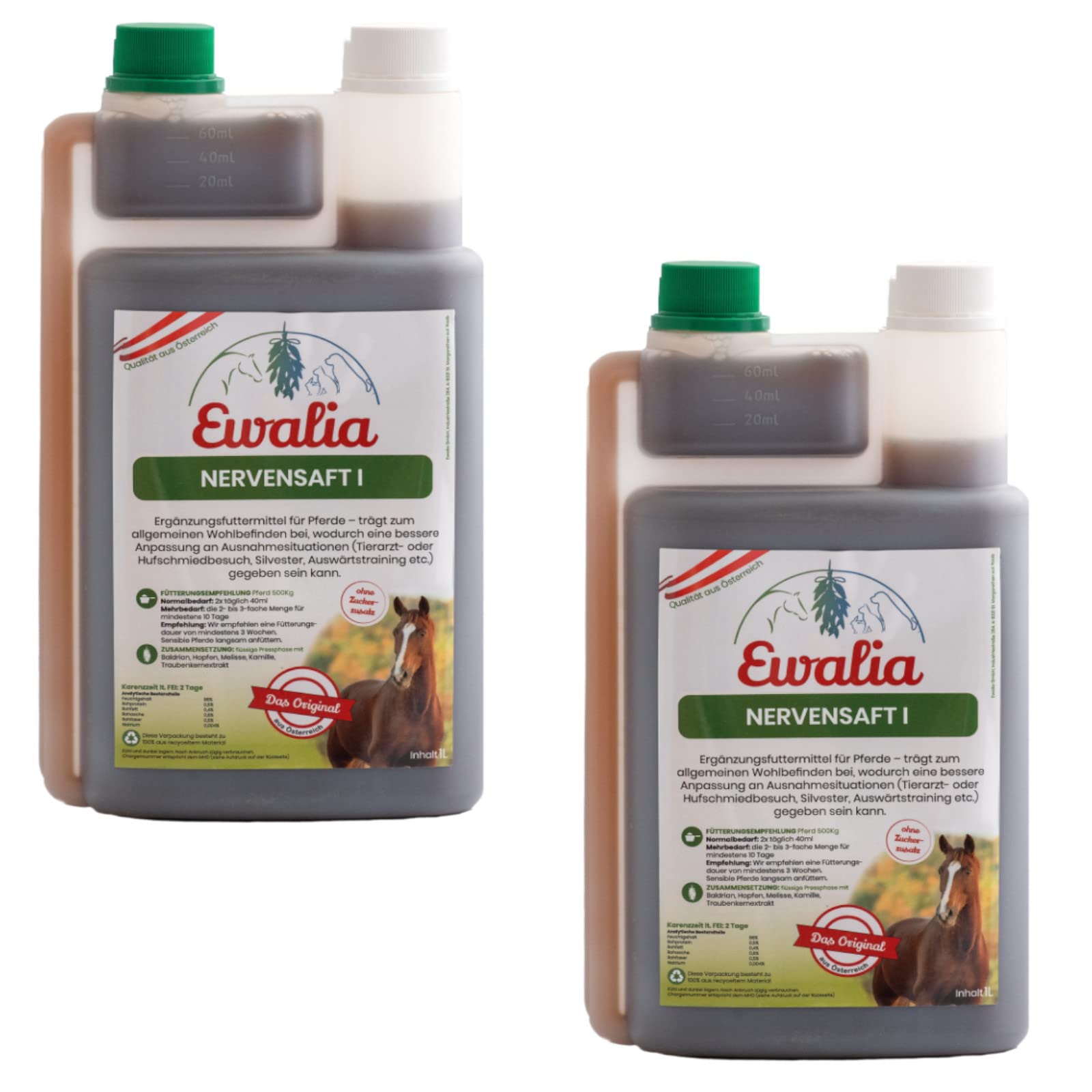 Ewalia Sok nerwowy I dla koni - dwupak - 2 x 1 l