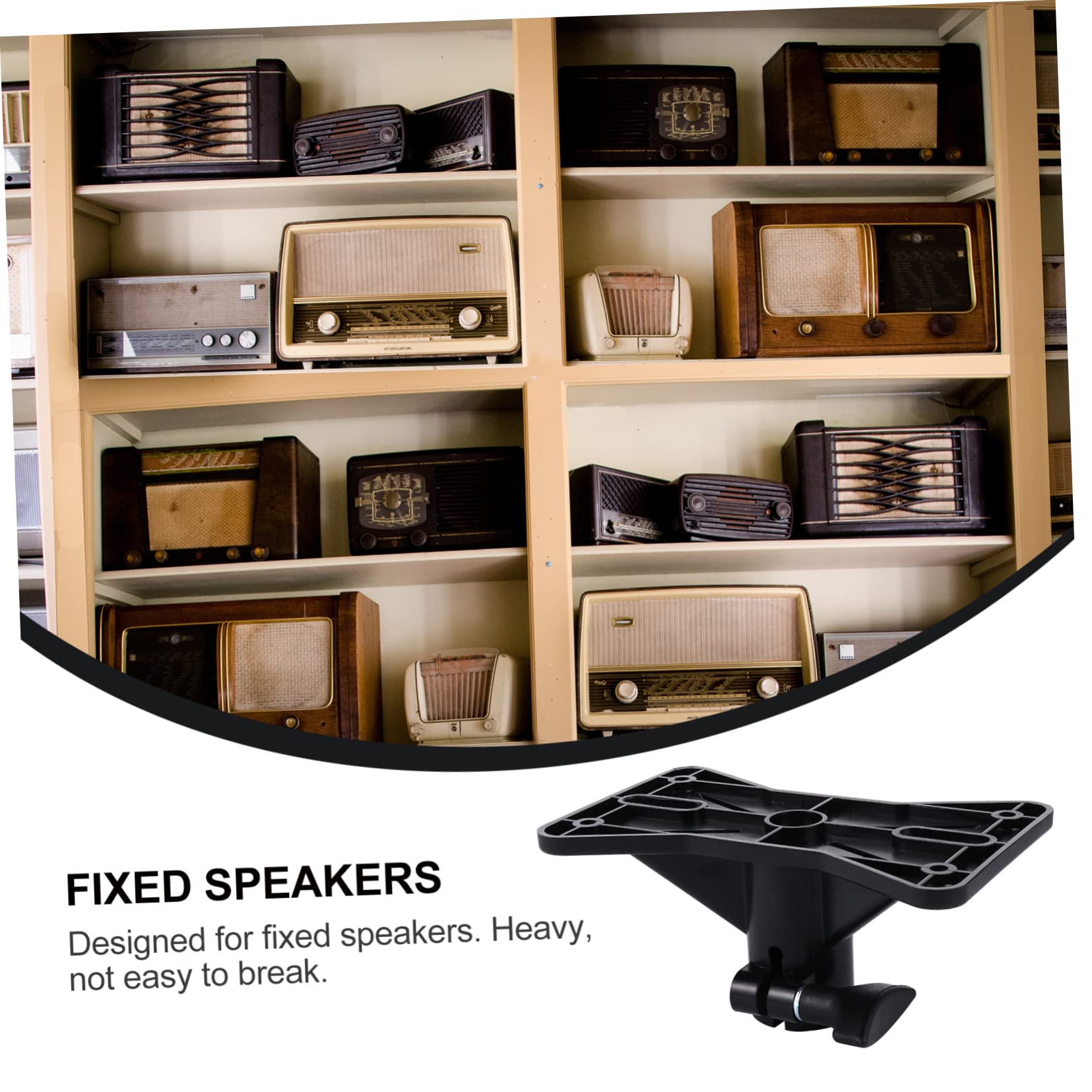 Angoily 4pcs Surround Speaker Wall Mount Speaker Pole Mount for Studio (50kg Load)