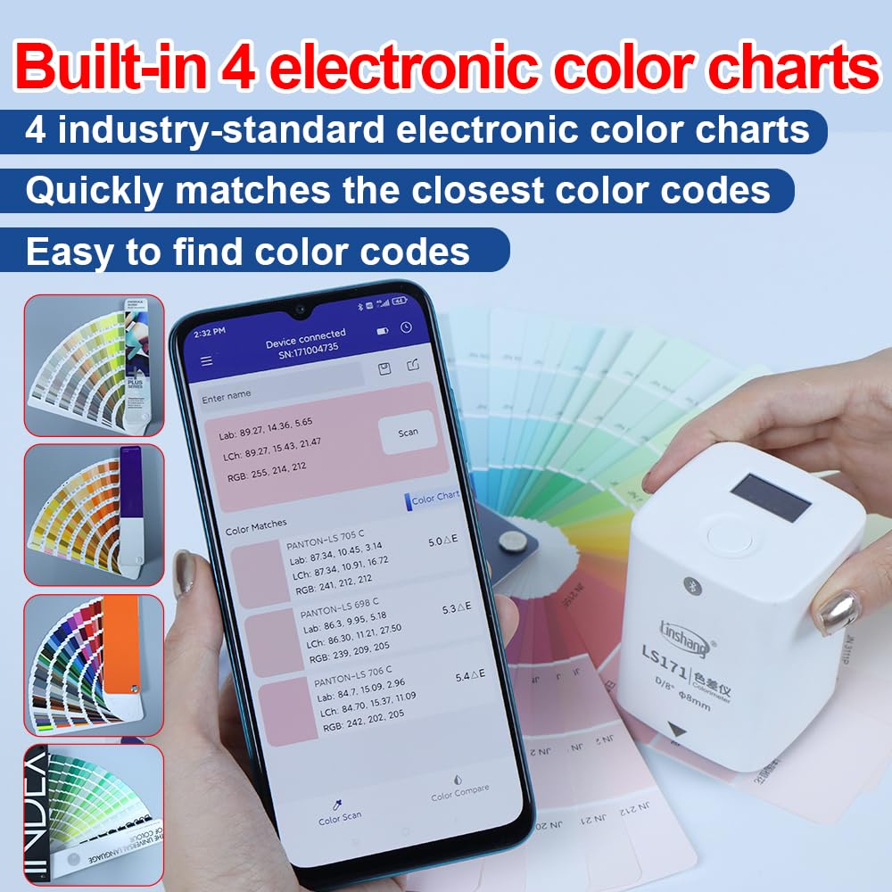 APP Portable Colorimeter LS171 Color Analyzer with Screen Digital Precise LAB Color Meter Tester 8mm Dropshipping