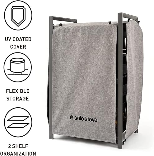 Miniatura 2 de Solo Stove Estación de 4.4 pies con cubierta con revestimiento UV para leña de aluminio para hogueras, troncos de patio y accesorios de herramientas