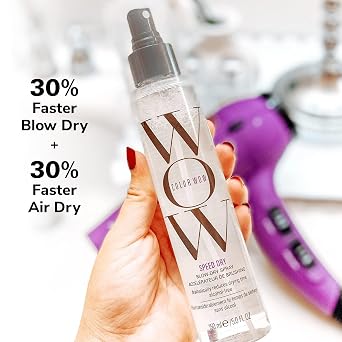 COLOR WOW Speed Dry Blow Dry Spray Cut Blow Dry Time by 30% | Heat Protectant, Prevent Breakage | Cruelty-Free & Gluten-Free