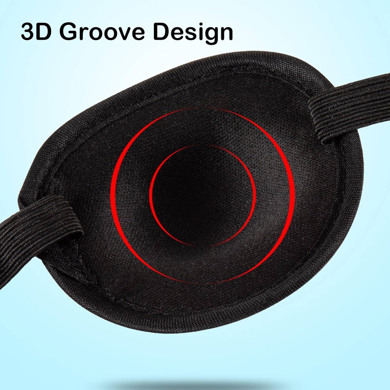 AZWOOD Benda Occhio, 4 Pezzi Regolabile Benda Medica Eye Patch Benda Pirata Toppe per Strabismo Occhio per Adulto e Bambini Occhio di Correzione Maschera per gli occhi per cosplay di Halloween