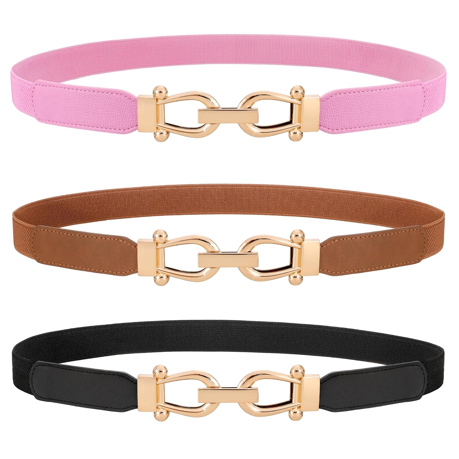 WERFORU Skinny Elastic Waist Belt, 3 Pack - Image 10
