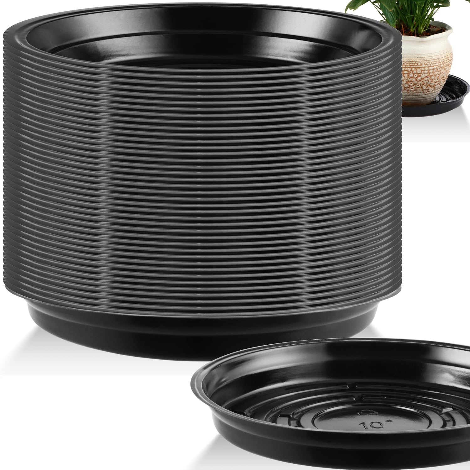 Plant Saucers - 20 Pack for Drainage -9 Plant Saucers - 20 Pack for Drainage -9