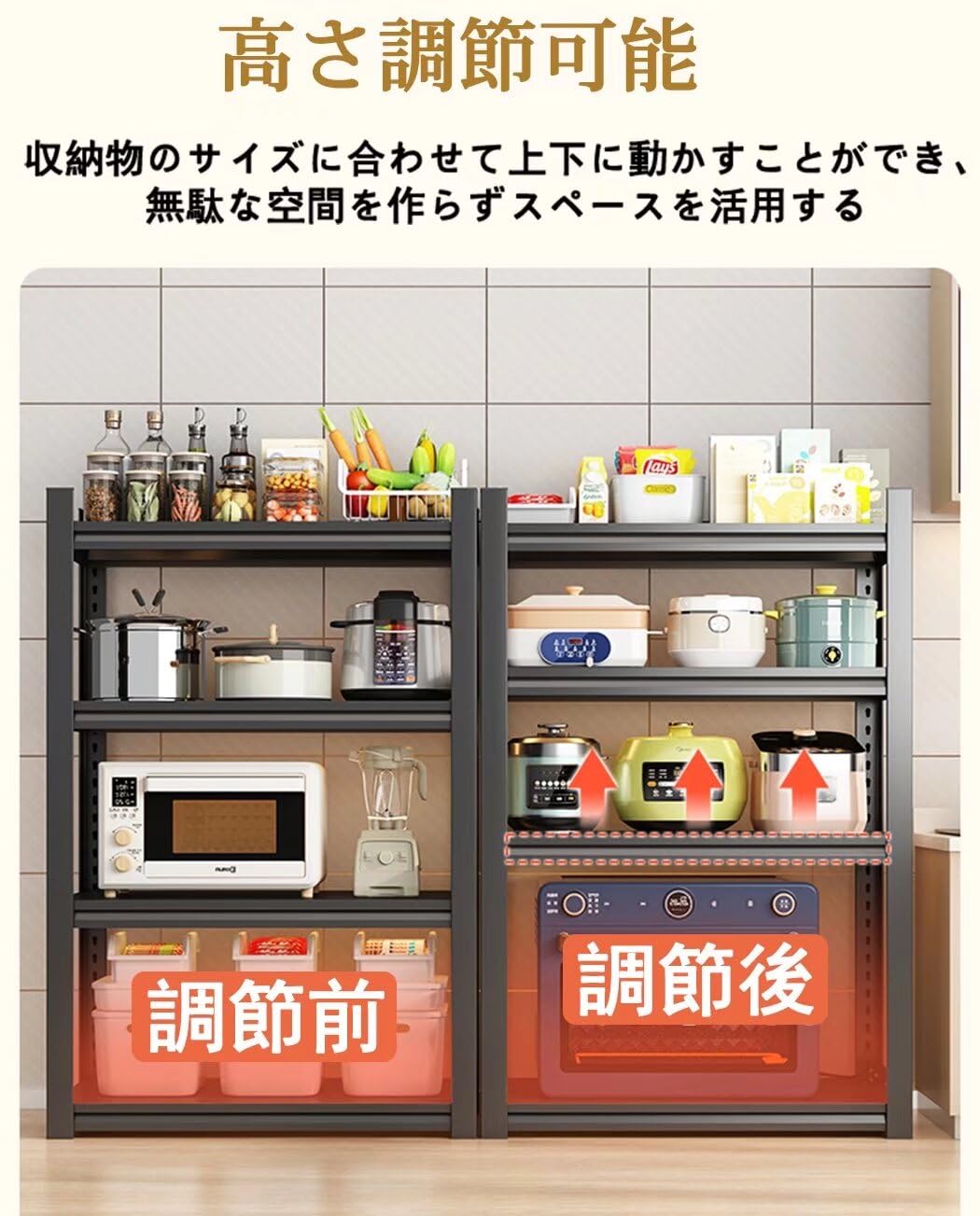 Amazon｜JOOHY スチールラック 収納ラック メタルラック スチール棚 層