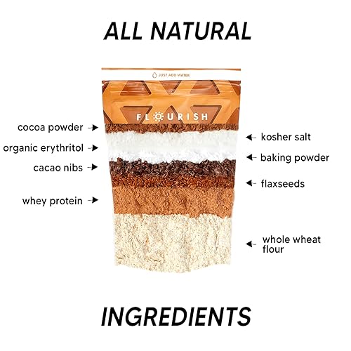 Miniatura 2 de Flourish - Mezcla de proteínas para panqueques y waffles, aislado de proteína de suero y semillas de lino, sin OMG, sin azúcar añadido,