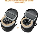 Lowepro ProTactic LCS 8 x 8 III Lens Case - Premium Padded, Adaptive Compression, SlipLock™ Compatible, Fits 50mm F/1.8, for DSLR and Mirrorless Cameras, for Photographer/Videographer