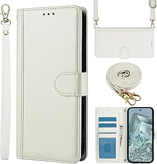 Google Pixel 9A ケース 手帳型 グーグルピクセル9a 手帳型 ピクセル9aケース 財布型 ショルダー カード収納 肩掛け Pixel9aケース 携帯カバー Googleピクセル9a スマホケースピクセル9a スタンド機能 高级PUレザー ぐーくるぴくせる9a カード ピクセル 9a カバー 人気 女性 無地 シンプル 耐衝撃 全面保護 おしゃれ 2025 - 白