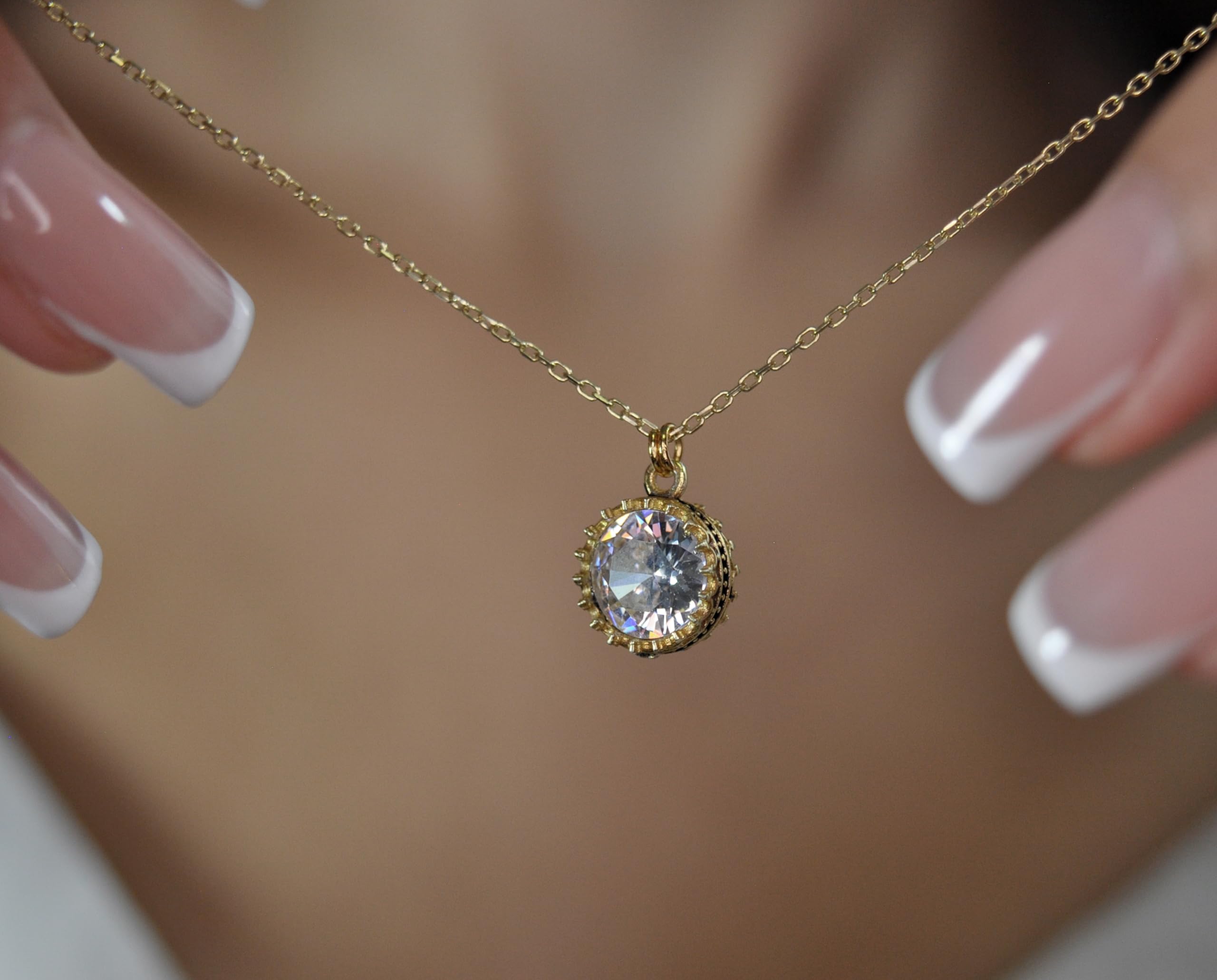 Schmuckset Strass Kristall - 925 Sterling Silber Gold Ohrringe - Halsketten mit Anhänger - Armkette und Kette Set - AAA-Qualität Zirkonia - Handgefertigte Geschenk - Schmuck - Weihnachten