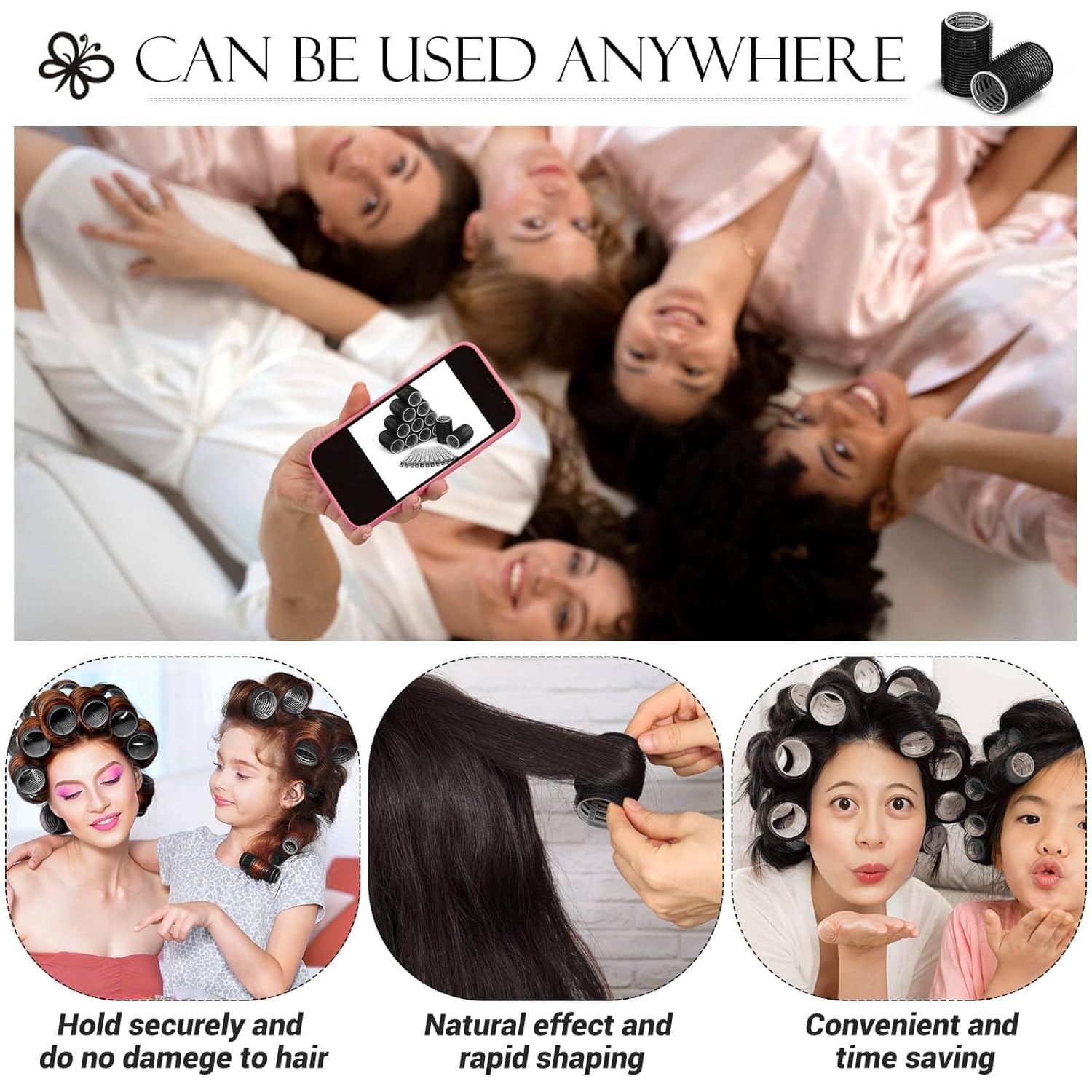 Hair Curlers Rollers, 12Pcs Hair Rollers Hair Martinique Ubuy