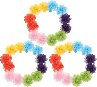 30pcs Chiffon Flower Hair Clips for Dogs and Cats Party Accessories | Lightweight Delicate Design, Assorted Set, Pet Collar Charms