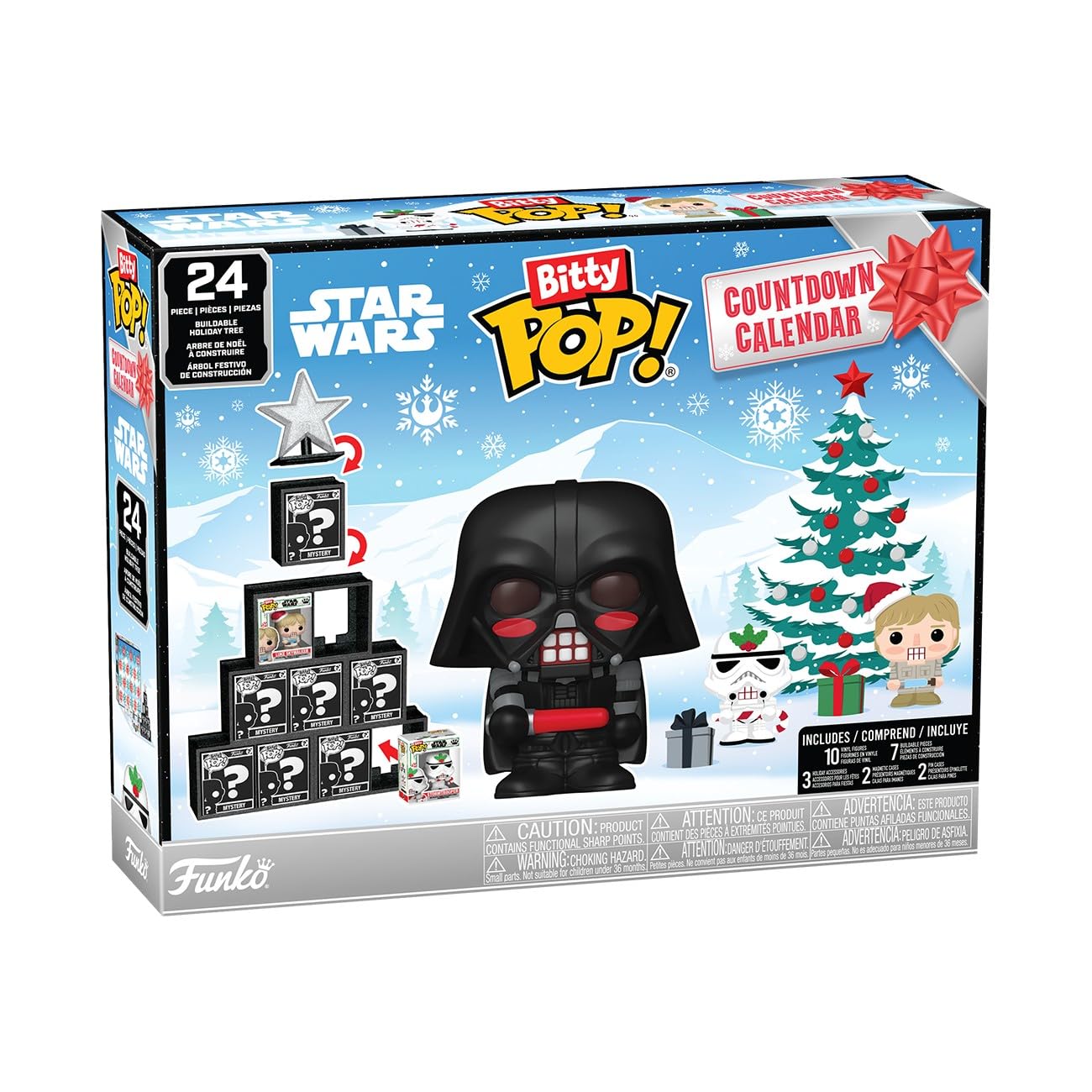 Funko Pop! Bitty Countdown Calendar: Star Wars - 24 Days of Surprises - Collectible Vinyl Mini Figures - Mystery Box - Gift Idea - Holiday Present for Kids - Christmas or Birthday Countdown