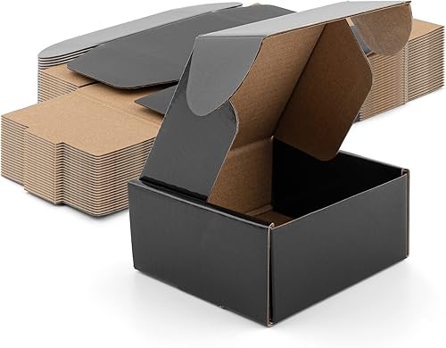 Miniatura 11 de Golden State Art, Cajas de envío rosadas de 4 x 4 x 2, paquete de 26 cajas pequeñas de cartón corrugado para envío, embalaje, regalos de manualidades