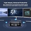 WEIDIAN Industrial PC Mini PC Win 11 Pro Fanless Core i7-10510U DDR4 8GB RAM 256GB SSD 6 x COM RS232/422/485 GPIO 4 K 3xDisplay (HD+DP+Type-C) 2Lan 8USB WiFi & BT Auto Power On
