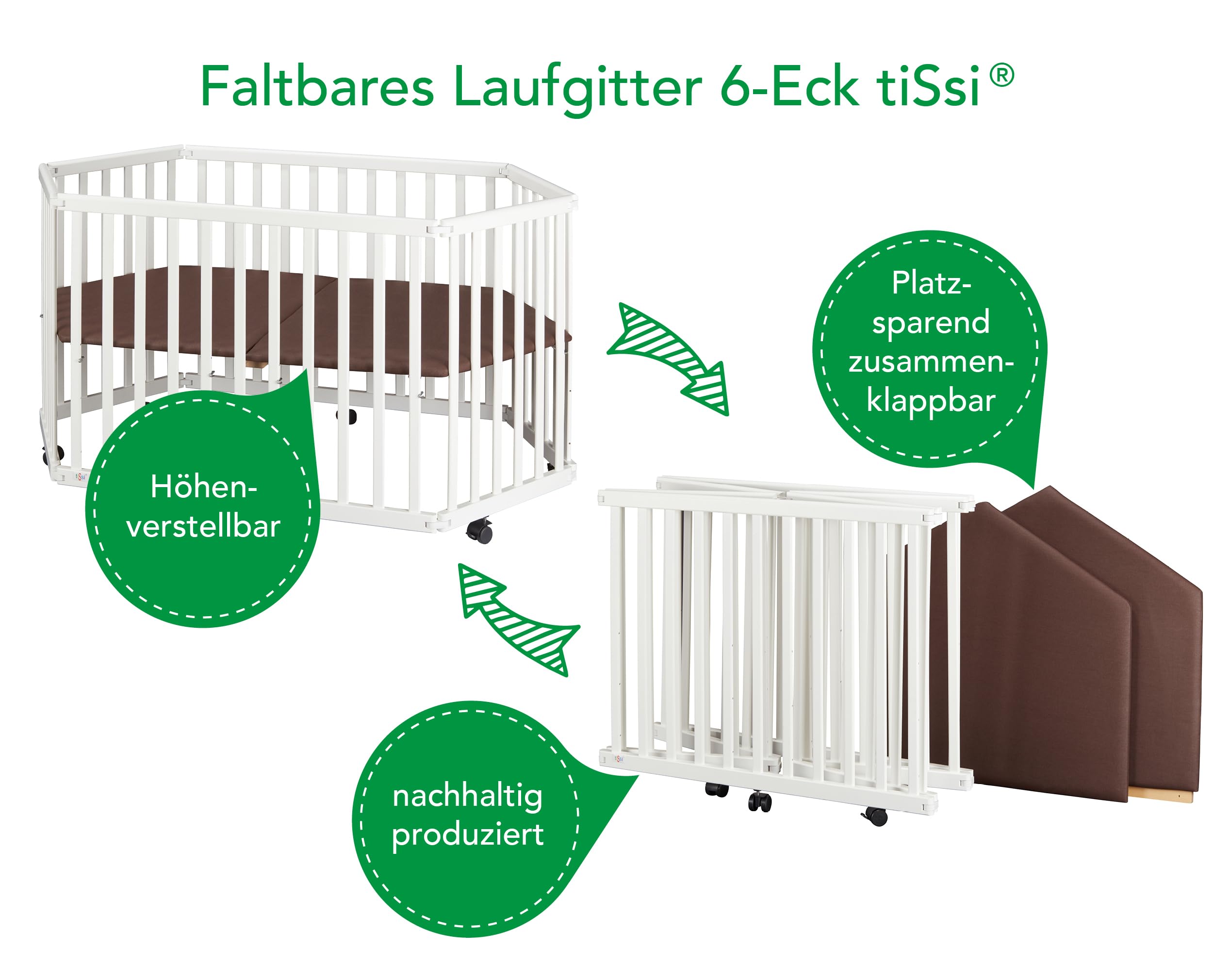 TiSsi Parc Pliable Blanc 1 Unité