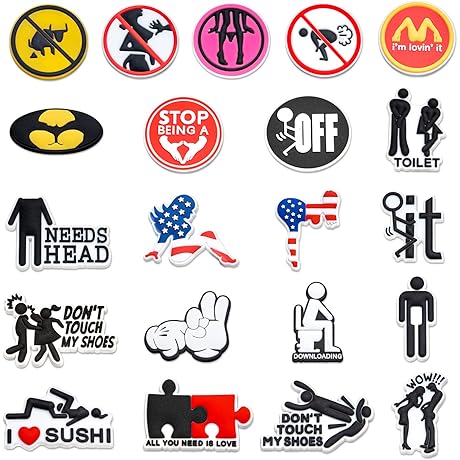 Adult Shoe Charms 21 PCS for Teens and Kids, Party Gifts