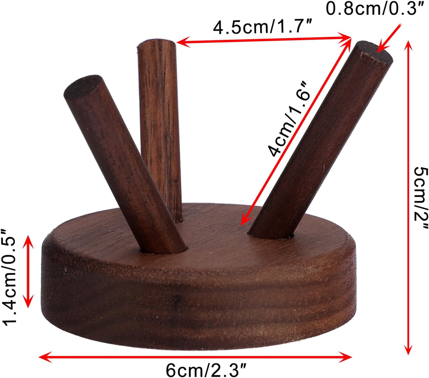 Softball Holder Wooden Baseball Stands for Display, 2.3"x 2"