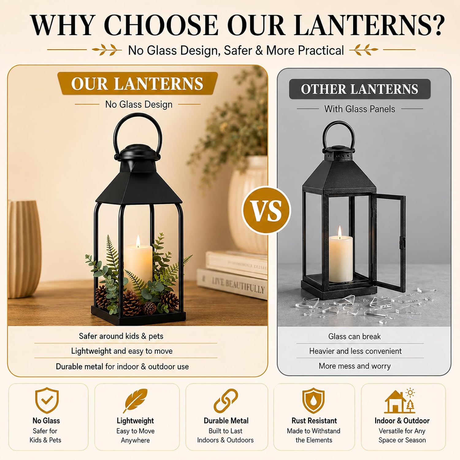 Decorative Metal Lanterns Indoor Outdoor, Lanterns Decorative Outdoor