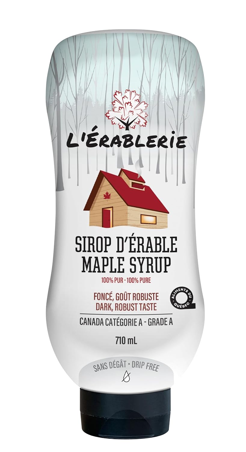 Pure Maple Syrup, 710ml - Dark Robust Flavour, Grade A - Ideal for Pancakes, Waffles or French Toast, Drizzled over Oatmeal, Yogurt or Ice Cream - No Added Sugars or Preservatives