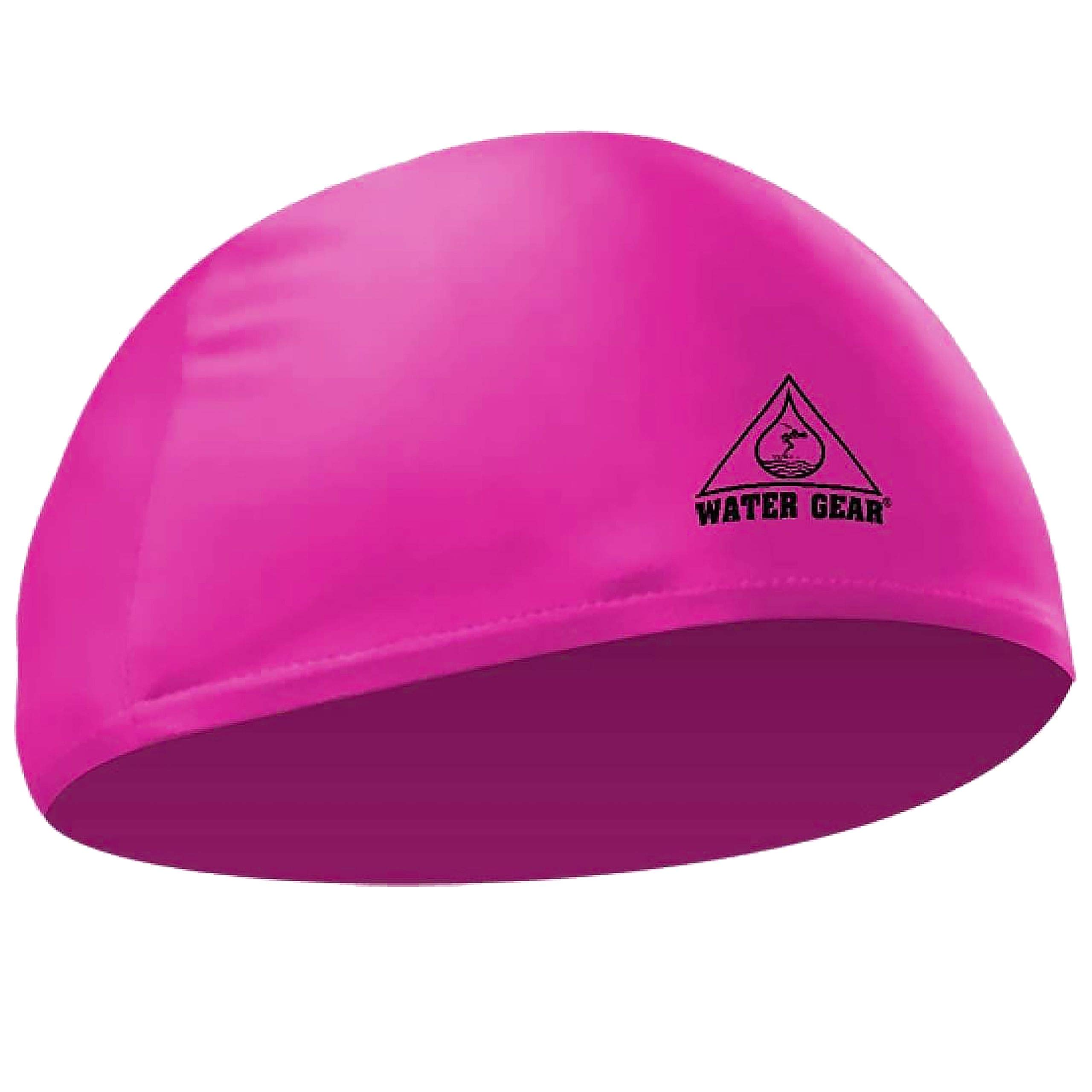 Water Gear Synthetic Fiber Swim Cap - Comfortable and Durable Swimming Cap - Keeps Short or Long Hair Dry