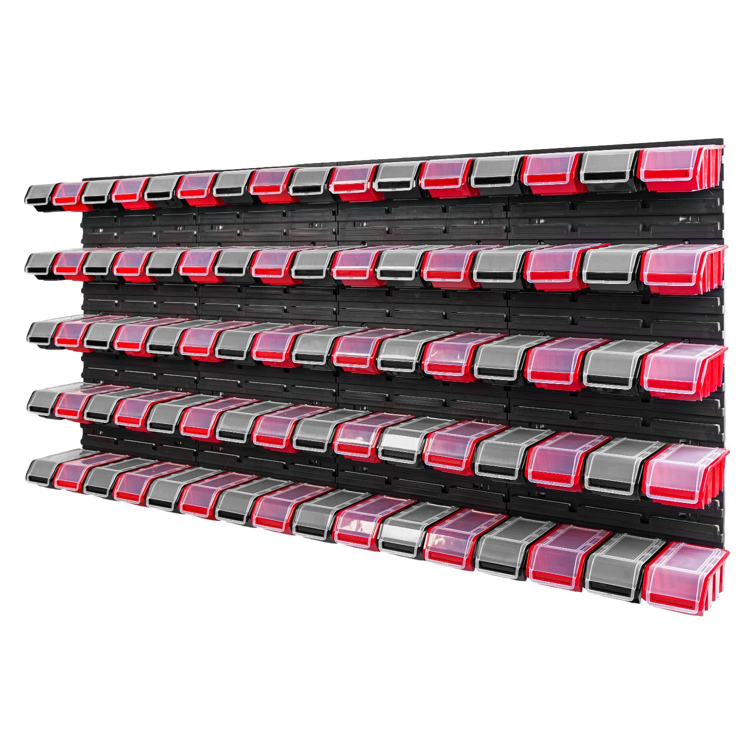 PAFEN Boîte empilable murale - 1544 x 780 mm - Système de stockage de 80 rangement avec couvercle - Étagère