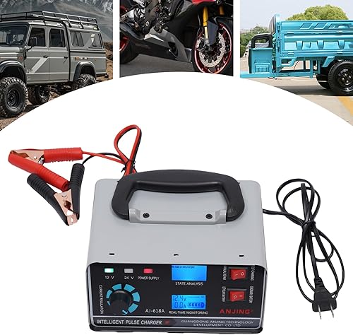 Miniatura 4 de Cargador de batería de coche automático, 12V24V 30A 400W Reparación automática de pulsos Trickle Smart para motocicletas, furgonetas y camiones