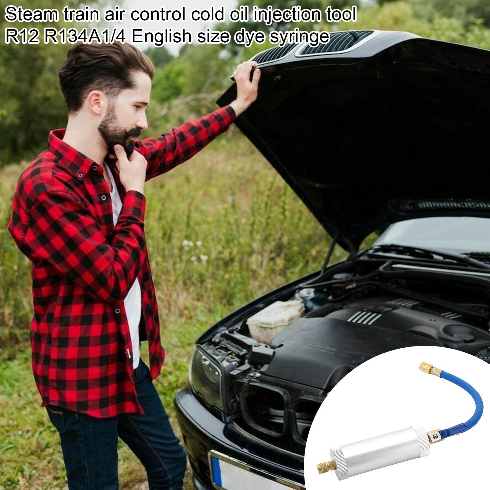 AC Öleinspritzwerkzeug - Aluminium Ölfüllspritze Für Auto Klimaanlagen R12 R134A