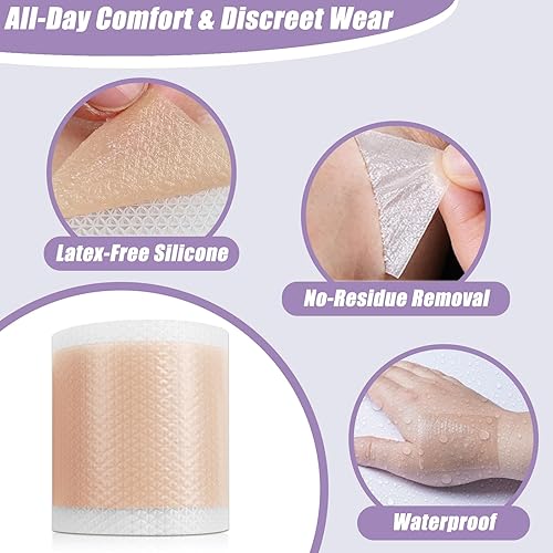 Miniatura 3 de Hojas de silicona para cicatrices de 1.6 x 120 pulgadas, rollo de cinta de silicona de grado médico para cicatrices quirúrgicas, eliminación de acné