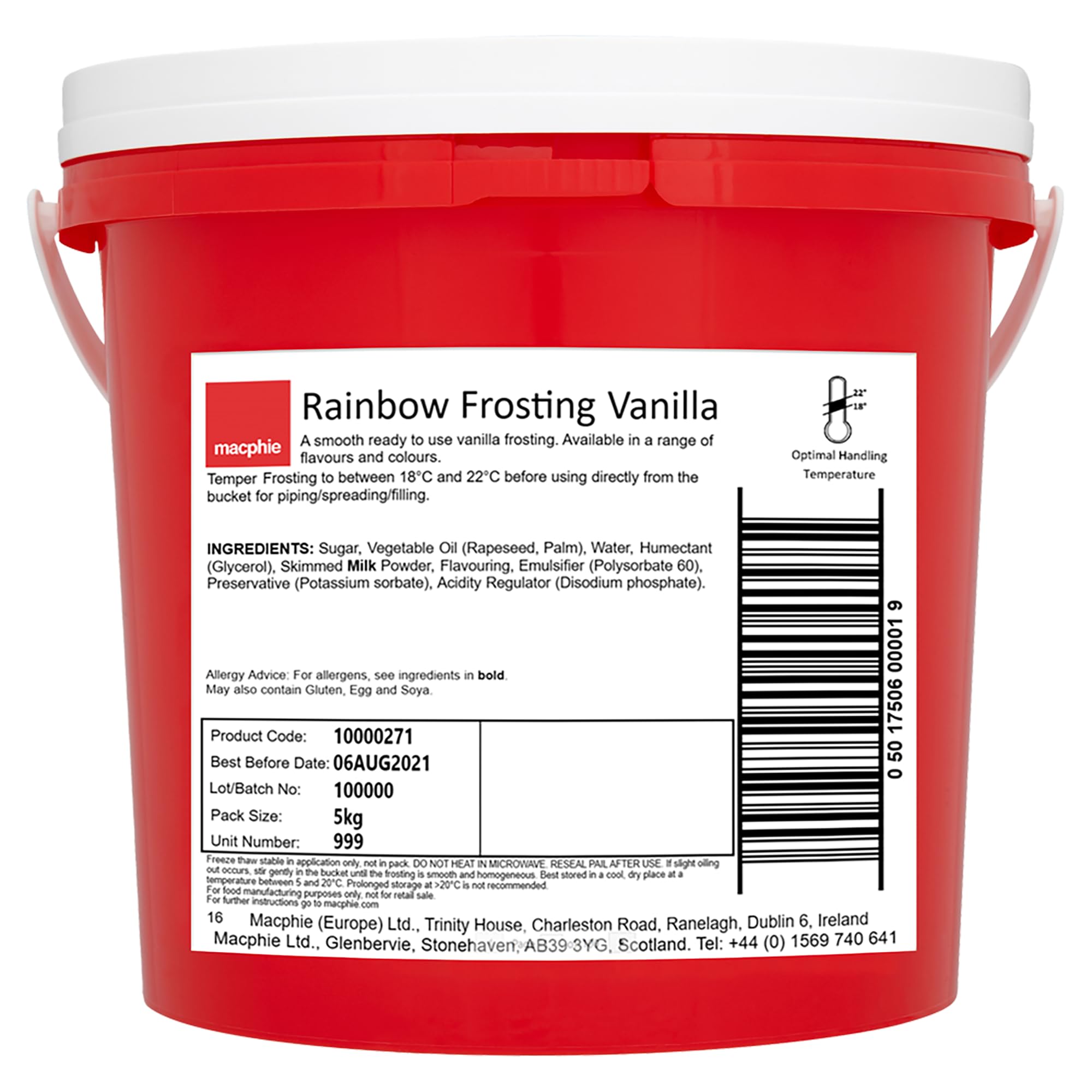 Rainbow Frosting Vanilla 5kg
