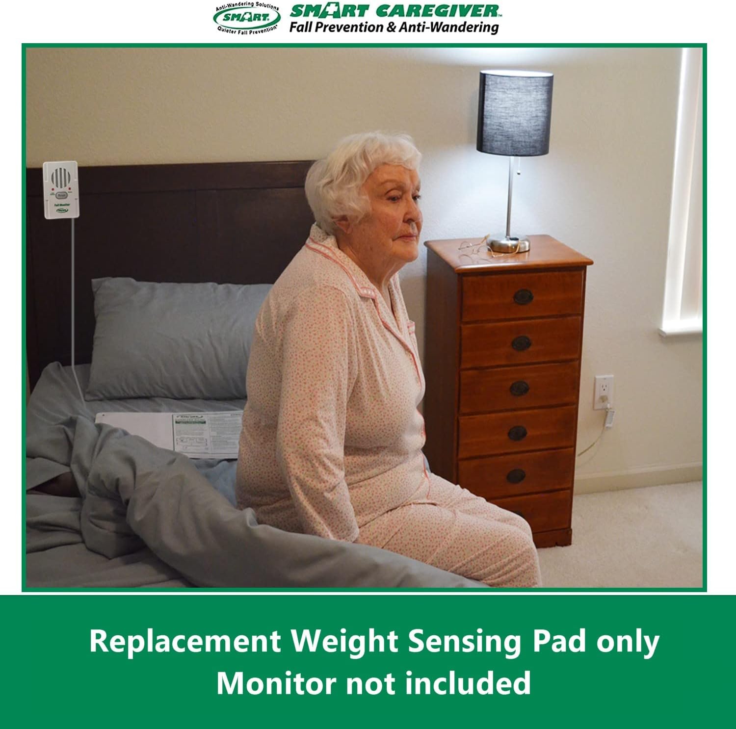 Replacement 10in x 30in Corded Bed Sensor Pad by Smart Caregiver