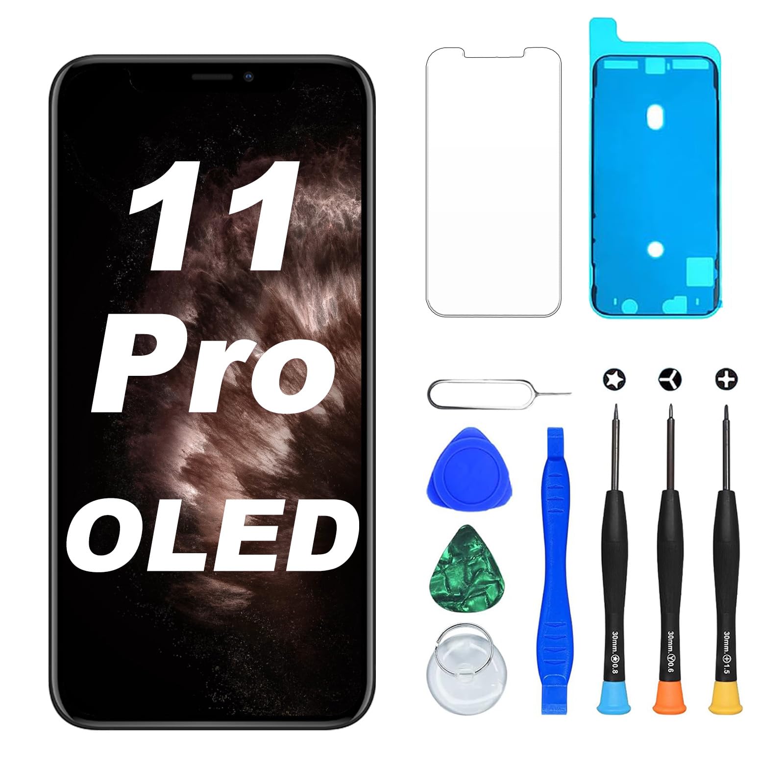 Digi4U OLED Pantalla para iPhone 11 Pro, 5,8'' Pulgadas Truetone Face ID Pantalla [Not LCD] para iPhone 11 Pro Digitalizador táctil con Herramientas de reparación