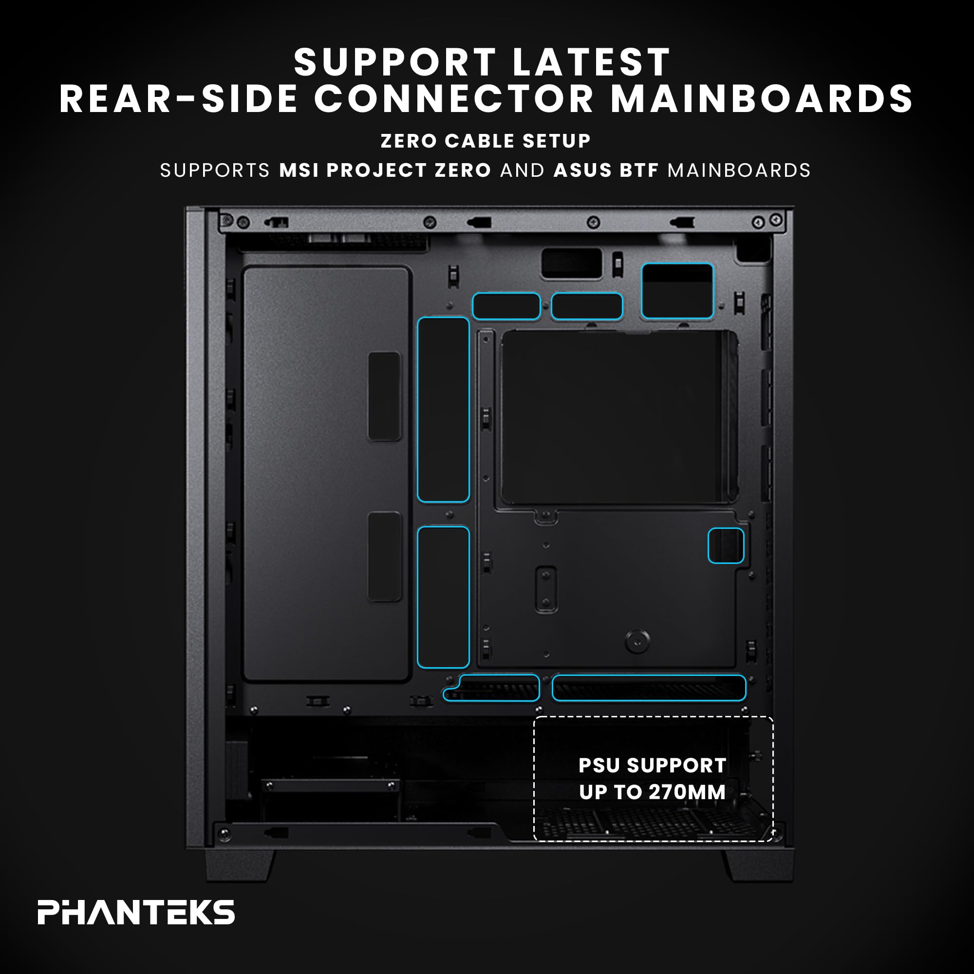 Phanteks XT Pro Silent, Mi-Tower-Spielrahmen, 3 Schwarze M25-120-Lüfter inklusive, geschlossene Panels, USB-C 3.2 Gen2, leises Gehäuse, Schwarz