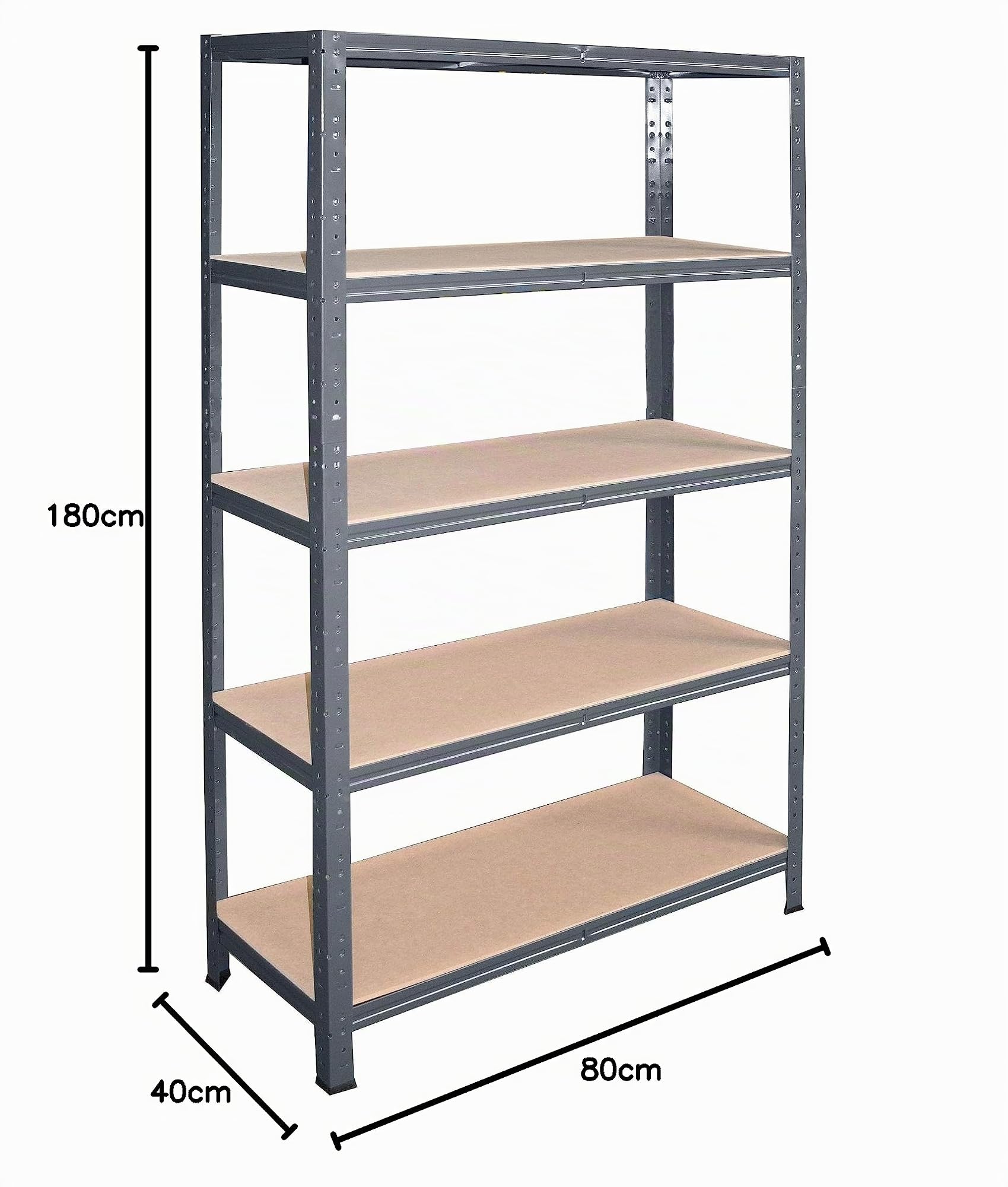 shelfplaza Home 180x80x40cm scaffale pesante antracite: 5x175kg