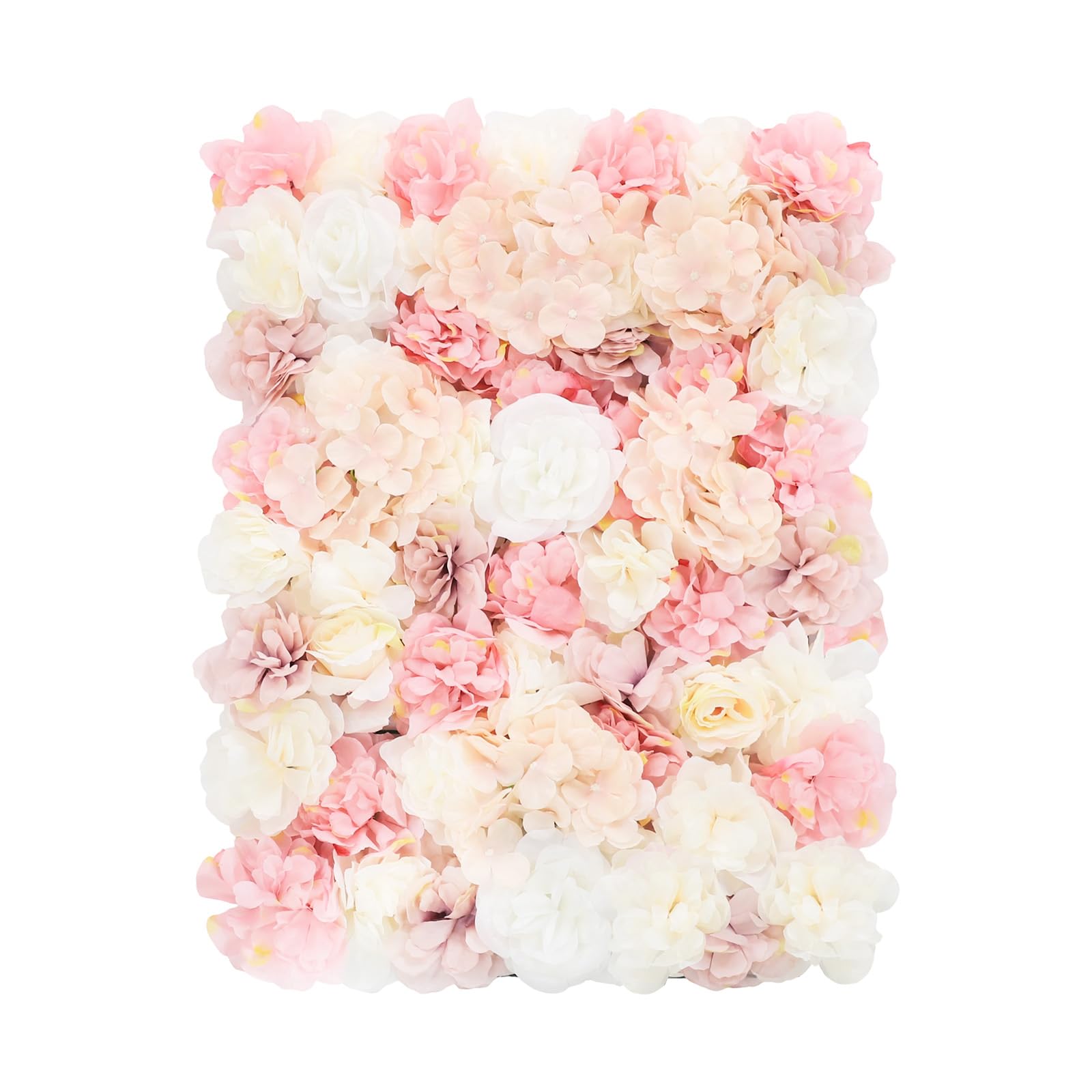 Pannello da parete con 6 fiori, decorazione da parete per matrimonio, decorazione da parete con rose in seta 3D, per palcoscenico, feste, foto, decorazione per la casa (bianco)