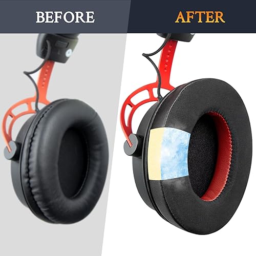 Miniatura 5 de SOULWIT Almohadillas de repuesto de gel refrescante para HyperX Cloud 123ProCore, Cloud AlphaFlightStinger Series, CloudX StingerFlight Series