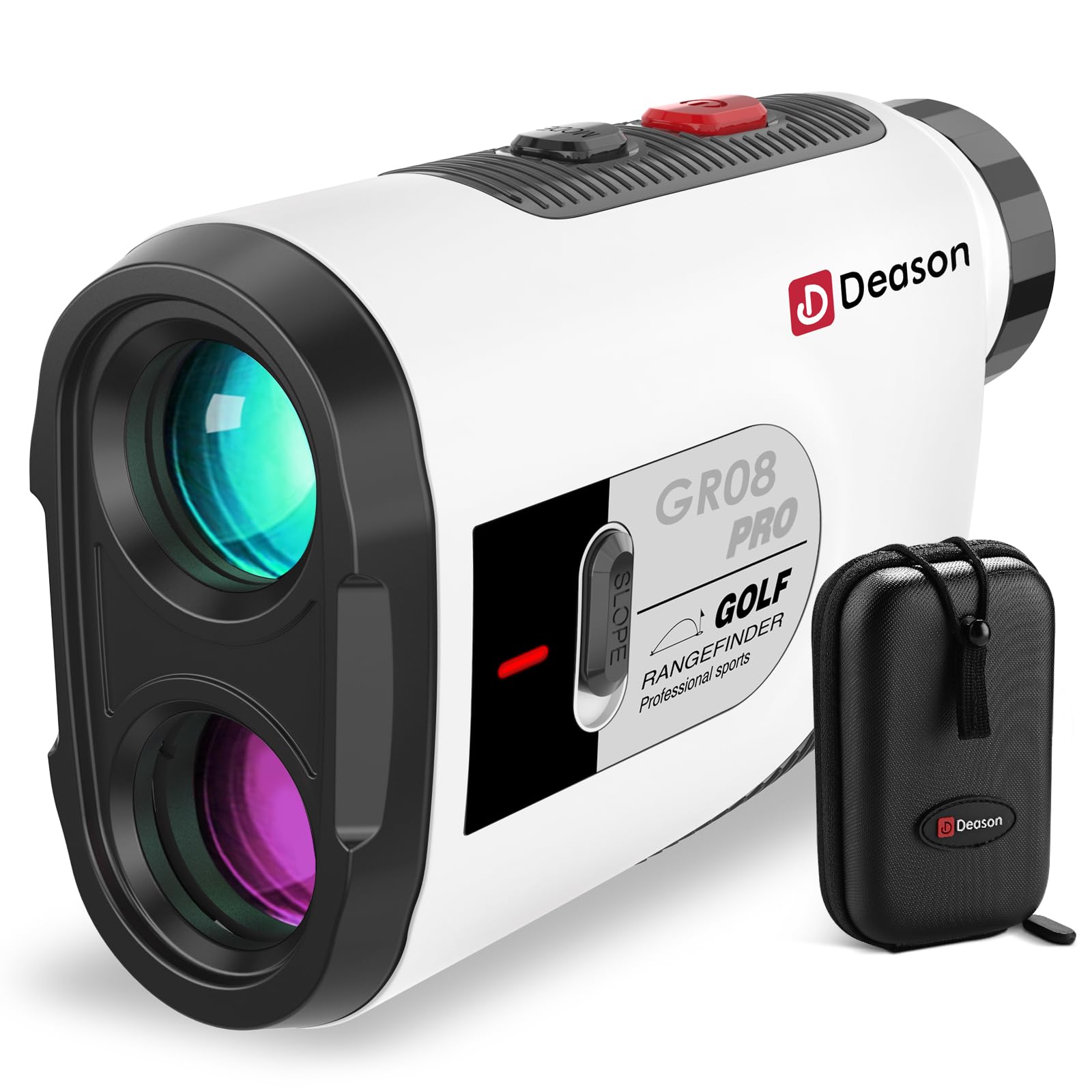 Golf Rangefinder with Slope,7X Magnification Laser Rangefinder, Rechargeable Range Finders Golfing with Flag Lock Vibration,Speed Mode for Hunting Shooting (White, with Bag)