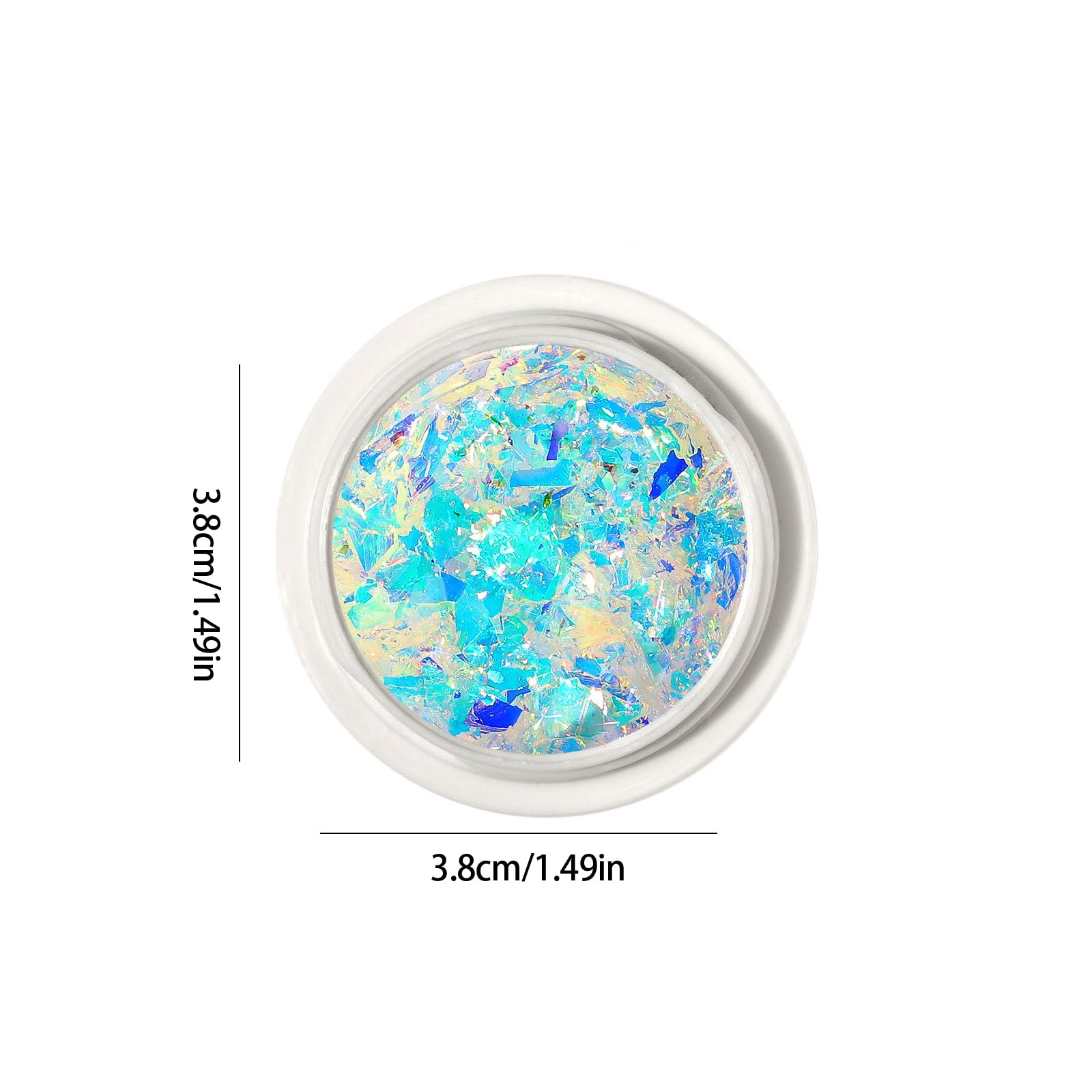 6PCS Nail Art Glitter Nail Sequins Glitter Metallic Shining Flakes Sequins Flakes Nail Foil Nail Powder Manicure Tips Nail Art DIY at Home Nail Decorations Accessories