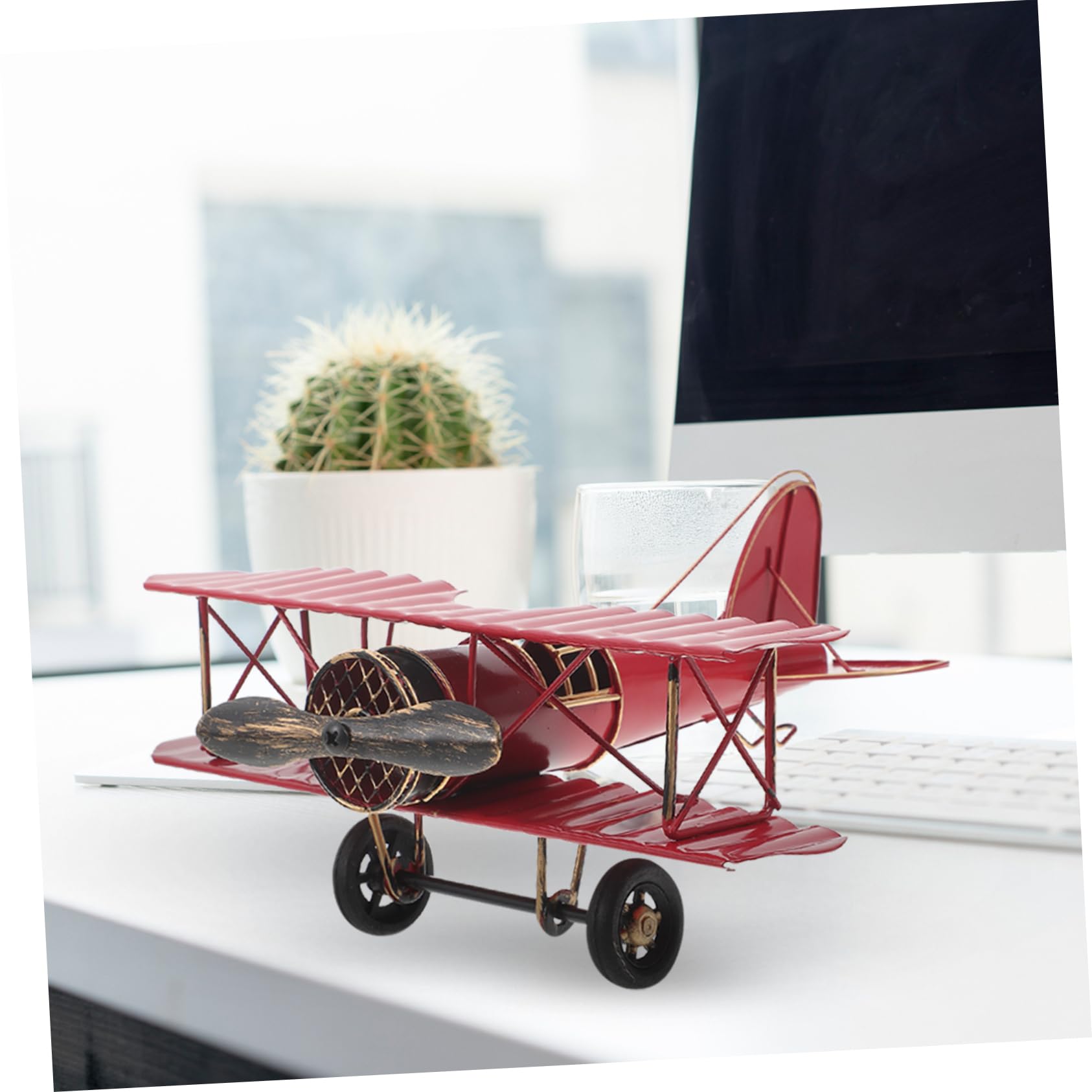 Amazon.co.jp: BRIGHTFUFU ヴィンテージ飛行機モデル の 鉄製ブリキ