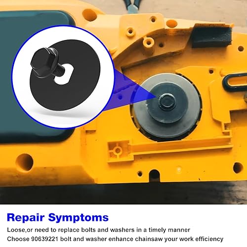 Miniatura 4 de 90639221 90618229 Reemplazo de perno y arandela de motosierra DEWALT motosierra DCCS620 CMCCS620 CMCCS660 DCCS670 DCCS690 DWCS600 Kit de arandela de