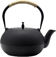 Vista 1 de Big Cast Iron Teapot, Japanese Tetsubin Tea Kettle for Stovetop Safe, Cast Iron Tea Pot with Stainless Steel Infuser for Loose Tea and Enameled