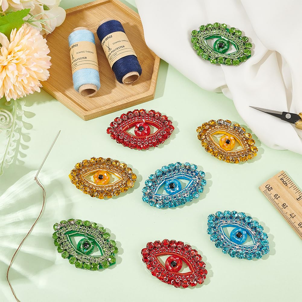 Lot De 8 Patchs Brodés œil égyptien Evil Eye - À Coudre Ou Thermocoller - Neufs