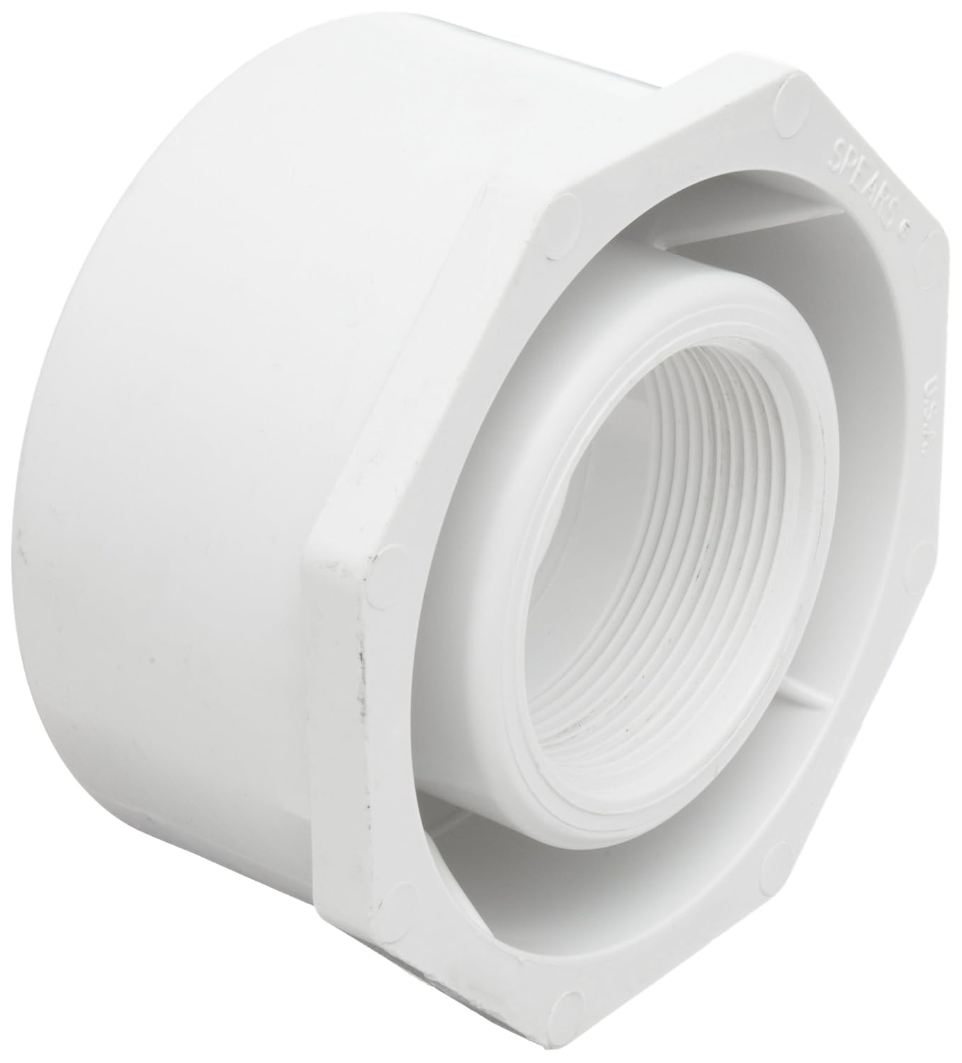 Flowline LM52-3410 PVC Reducer Bushing, 4 Slip x 2 NPT Thread