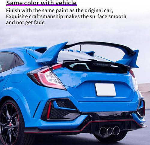 Miniatura 3 de Archaic Alerón para Honda Civic Hatchback 2016-2021, alerón trasero de tapa de maletero FK4 FK7 FK8  EOS Type-R Style JDM ABS brillante, azul