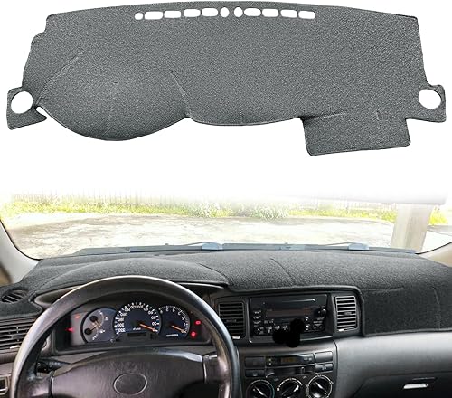 Yiz Tapete de cubierta de tablero personalizado para Toyota Corolla 2003 2004 2005 2006 2007 2008, almohadilla de cubierta de tablero (gris oscuro)