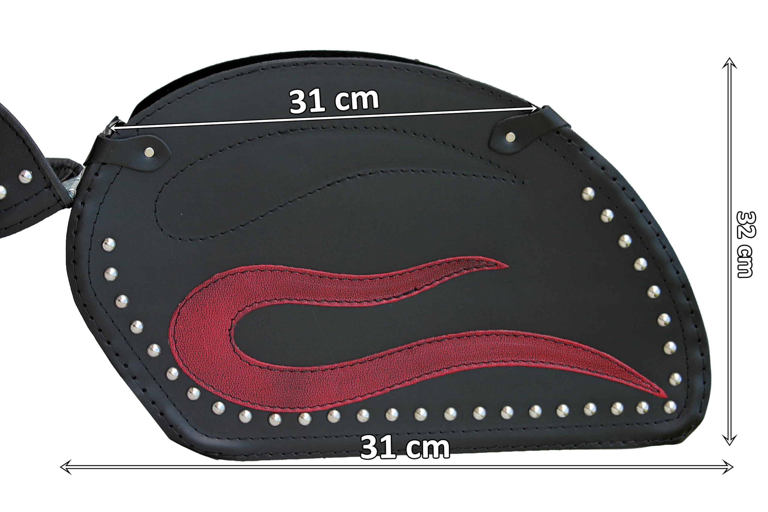 sako - S152B RED - torba podsiodłowa motocyklowa - torba motocyklowa - akcesoria motocyklowe - torba na siodełko motocyklowe - chopper - zestaw na lewą i prawą stronę