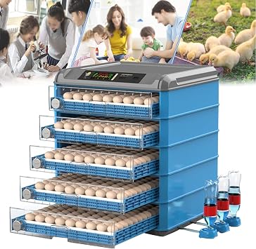 Egg Incubator 300/392/500 Eggs Incubator, Digital Poultry Hatcher Machine with Automatic EggTurning, Temperature Control, LED Screen, General Purpose Incubator for Chicke