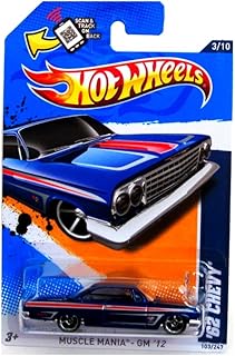 2012 Hot Wheels Muscle Mania - GM '62 Chevy Blue #103/247