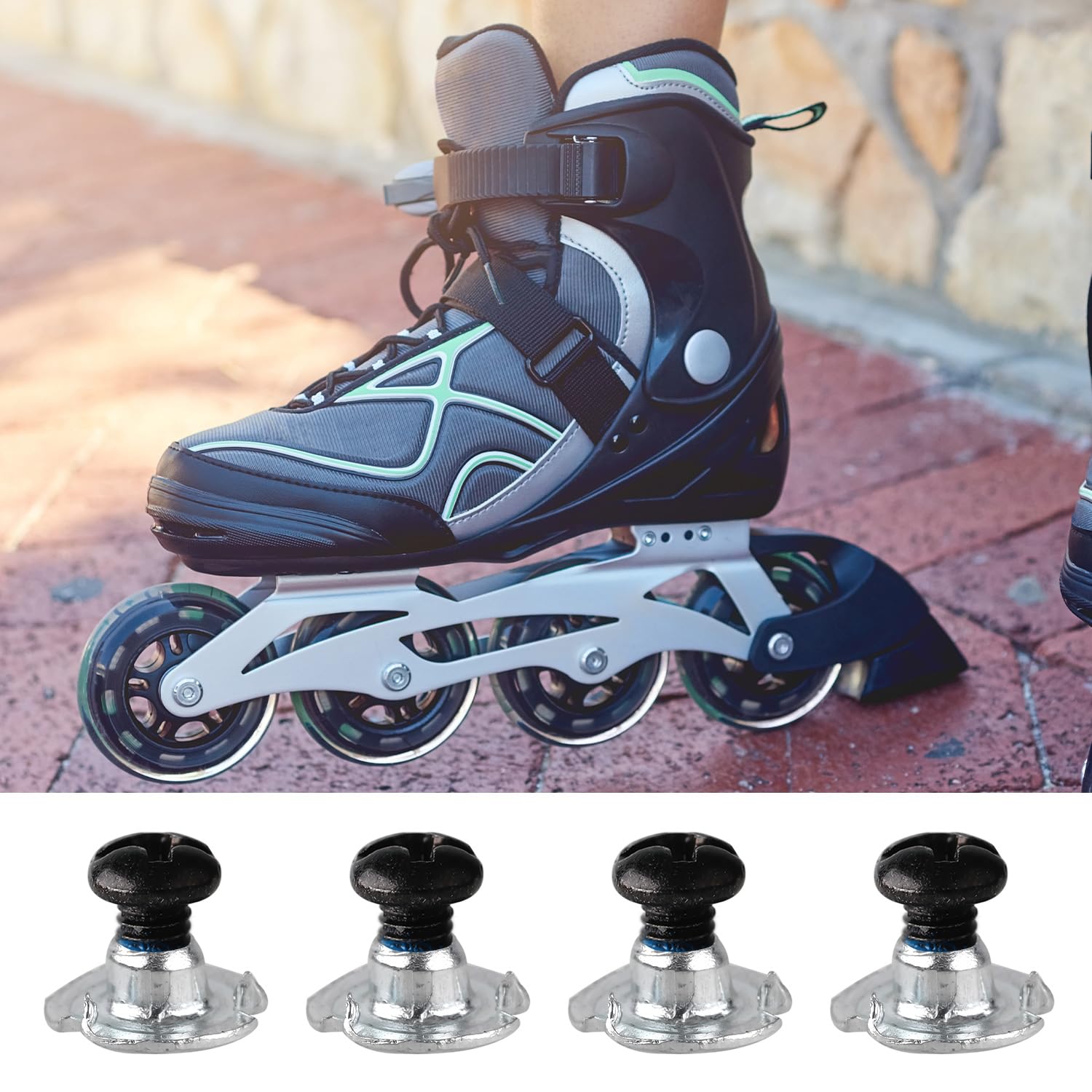 PEUTIER Vis Fixation Snowboard M4x7,5mm Métal 16pcs